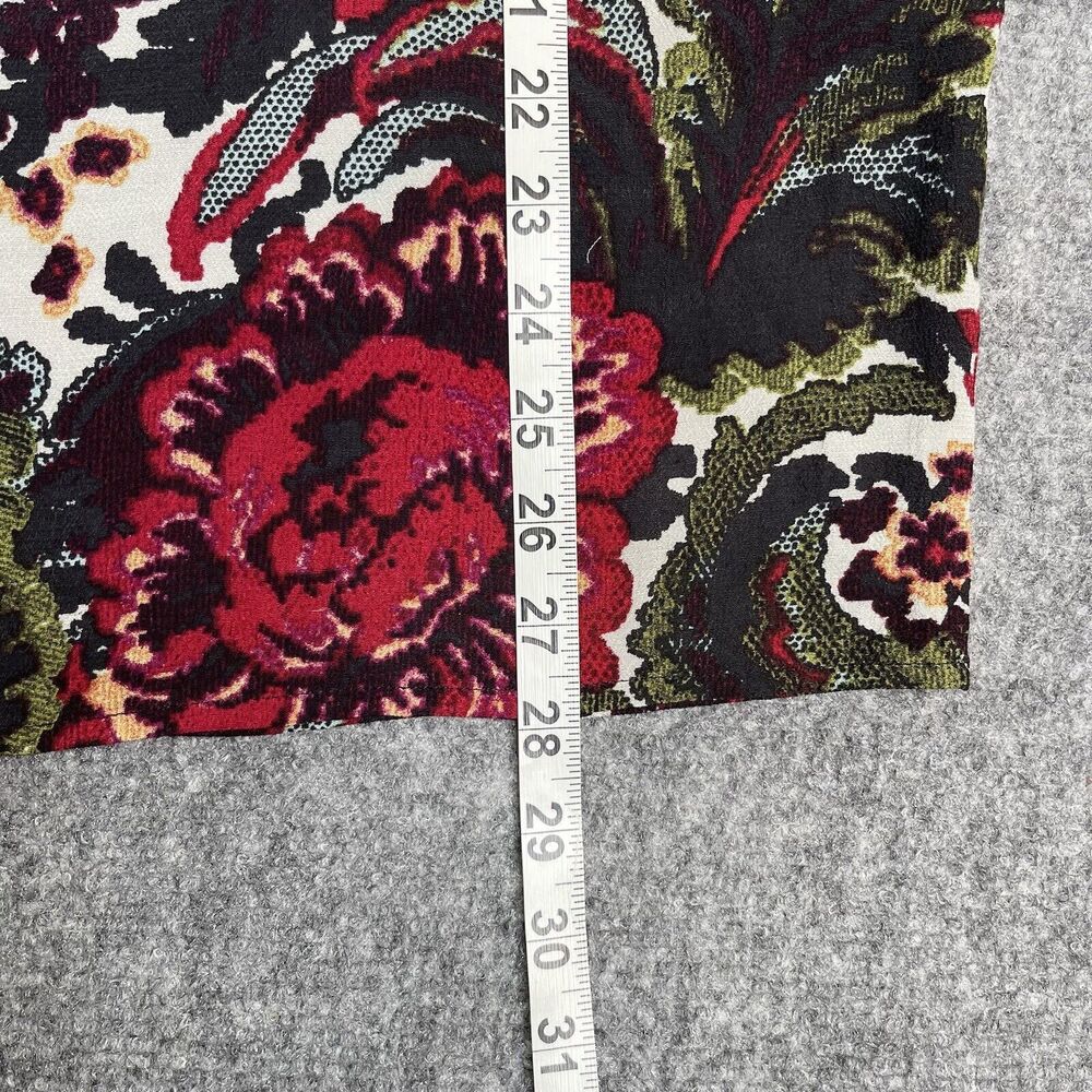 J Jill Top Womens Large Long Sleeve Boat Neck Multi Floral Lightweight Blouse - Picture 8 of 9